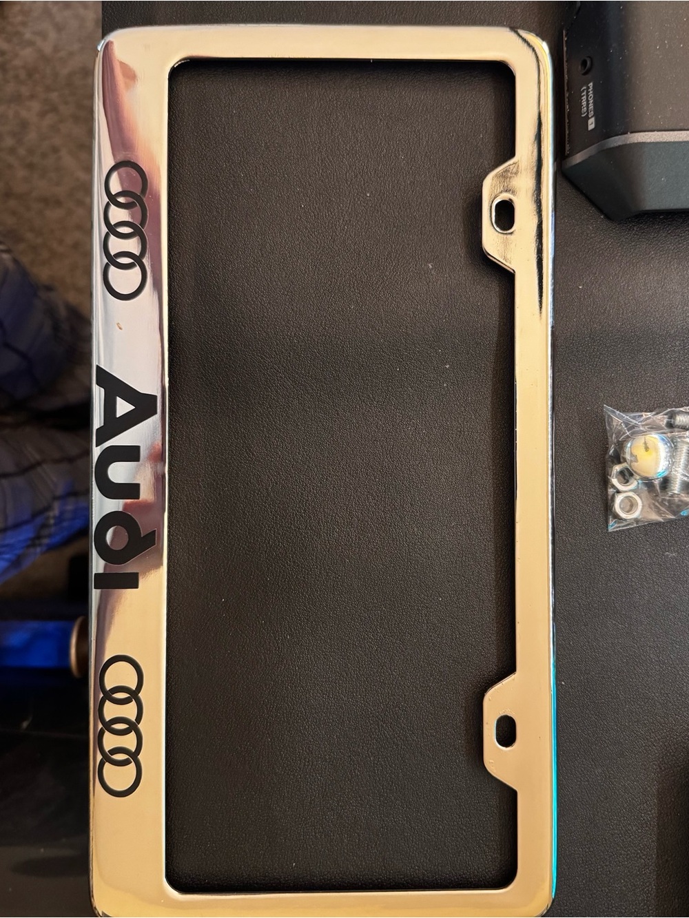 Audi Chrome License Plate Frame with Logo